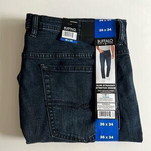 Buffalo David Button Slim Straight Stretch Denim